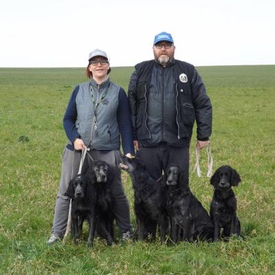 Cécile et Jérôme avec nos amis du Clos Maldav